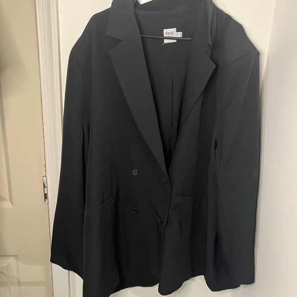 Princess Polly Black Double Breasted Blazer Jacket Size 22 AU / XXL - Picture 9 of 12